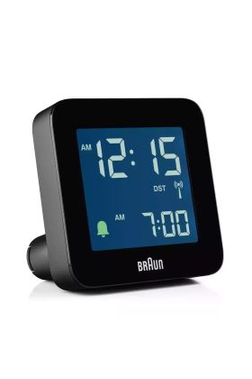 Budzik BRAUN BC09B-DCF Kolor Czarny. Mechanizm Radio Control