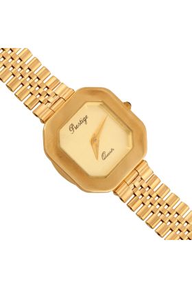 Zegarek złoty damski na bransolecie Rodium Zv282